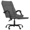 Massage Reclining Office Chair Dark Gray Fabric