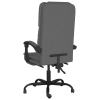 Massage Reclining Office Chair Dark Gray Fabric