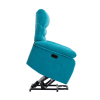 Power Lift Recliner Chair, Chenille Blue Elderly Chair with lifting, lying flat, heating, vibration massage, USB charging, remote control