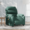 Electric Massage Recliner Chair Dark Green Velvet