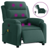 Electric Massage Recliner Chair Dark Green Velvet