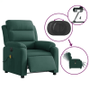 Electric Massage Recliner Chair Dark Green Velvet