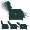 Electric Massage Recliner Chair Dark Green Velvet