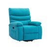 Power Lift Recliner Chair, Chenille Blue Elderly Chair with lifting, lying flat, heating, vibration massage, USB charging, remote control