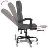 Massage Reclining Office Chair Dark Gray Fabric