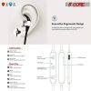 5 CORE Premium Bluetooth Earbuds Neckband Magnetic Bluetooth Headphones Wireless Bluetooth 5.0 Headphones Sweat Proof & IPX7 Waterproof