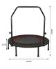 Folding Trampoline with Handlebar - Portable - Safe Padded Frame Cover for Children/Kids/Adult