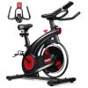 Professional - Flywheel Stationary Exercise Bike with 20 lbs Silent Belt Supports up to 220 lbs