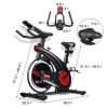 Professional - Flywheel Stationary Exercise Bike with 20 lbs Silent Belt Supports up to 220 lbs