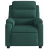 Electric Massage Recliner Chair Dark Green Velvet