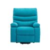 Power Lift Recliner Chair, Chenille Blue Elderly Chair with lifting, lying flat, heating, vibration massage, USB charging, remote control