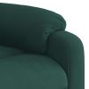 Electric Massage Recliner Chair Dark Green Velvet