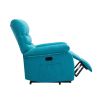 Power Lift Recliner Chair, Chenille Blue Elderly Chair with lifting, lying flat, heating, vibration massage, USB charging, remote control