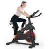 Stationary, Adjustable Fitness Bike with Comfortable Cushion, LCD Display and Hand Pulse