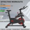 Stationary, Adjustable Fitness Bike with Comfortable Cushion, LCD Display and Hand Pulse