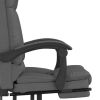 Massage Reclining Office Chair Dark Gray Fabric