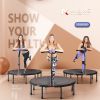 Mini Trampoline for Adults; Safety Indoor Rebounder Trampoline for Kids; Folding Small Trampoline with Storage Bag -Max Load 300 lbs