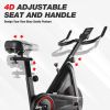 Stationary Bike 4D Adjustment Seat Spin Exercise Bikes with Adjustable Feet 260lbs Capacity Exercise Bikes