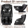 Massage Chairs SL Track Full Body Massage Recliner with Foot Roller; Airbag Massage; Zero Gravity; Bluetooth Speaker Black