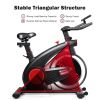 Professional - Flywheel Stationary Exercise Bike with 20 lbs Silent Belt Supports up to 220 lbs