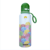 Golf Pattern Straw Lid Water Bottle; Flip & Sip Double Stainless-Steel Thermal Insulation; Sports Bottle; Outdoor Mug