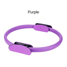 1pc Pilates Yoga Resistance Ring For Arm Leg Back Muscle Training; Home Fitness Workout Accessories (Color: Purple)