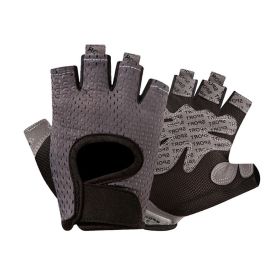 Gym-Fitness-Weightlifting-Yoga Breathable/Half Finger/Anti-Slip Pad Gloves - Bicycle/Cycling/Sports or Exercise Equipment- For Women (Color: dark gray, size: L)