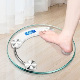 1pc Transparent Bathroom Scales LCD Electronic Bascula Pesa Digital Smart Scale Bear 180 KG Body Weight Balance Scales Floor Scales (Color: White)