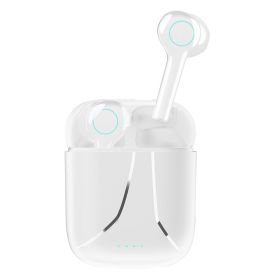 IPX5 Waterproof Wireless 5.0 TWS Earbuds Wireless Headsets w/ Mic (Color: White)