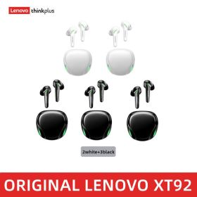 XT92 TWS Gaming Earbuds Low Latency Bluetooth Earphones Stereo Wireless 5.1 Bluetooth Headphones Touch Control Headset (Ships From: China, Color: XT92 black 3 white2)