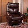 Lehboson Lift Chair Recliners, Electric Power Recliner Chair Sofa for Elderly,massage and heating (Common, Red Brown)