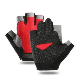 Breathable Fitness Gloves Gym Weightlifting Thin Non-Slip Half Finger Cycling Gloves Equipment Yoga Bodybuilding Training Sports (size: L)