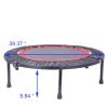 40 Inch Mini Exercise Trampoline for Adults or Kids - Indoor Fitness Rebounder Trampoline with Safety Pad | Max weight is 300 lbs