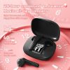 Js36 Bluetooth Headset Macaron Multi-Color Wireless Headset Power Display Stereo Waterproof Earbuds with Charging Bin- For Women